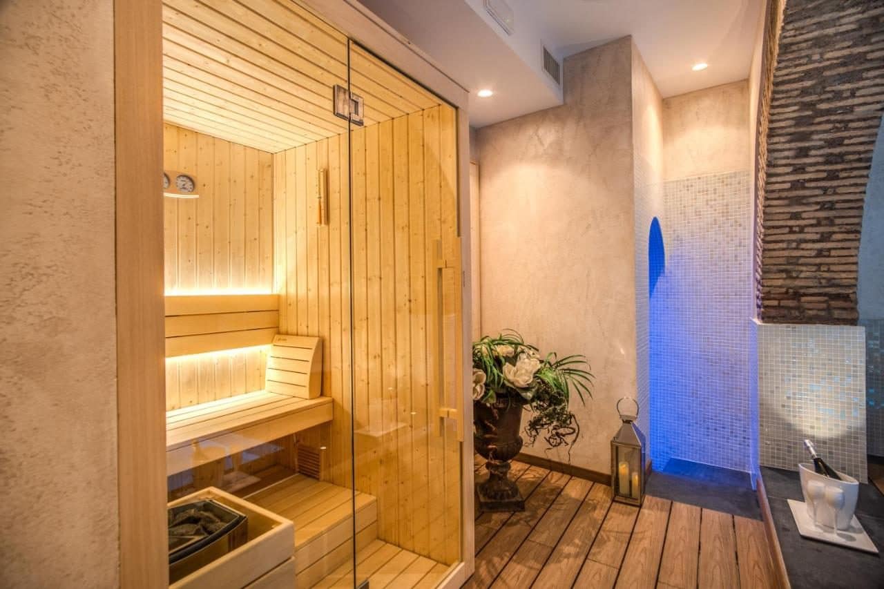 Le sauna de l'espace bien-être. © Boutique Relais Barozzi