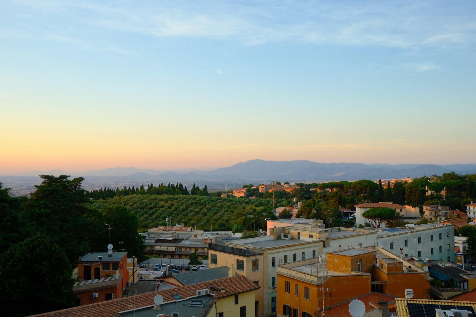 Frascati et les Castelli Romani depuis Rome