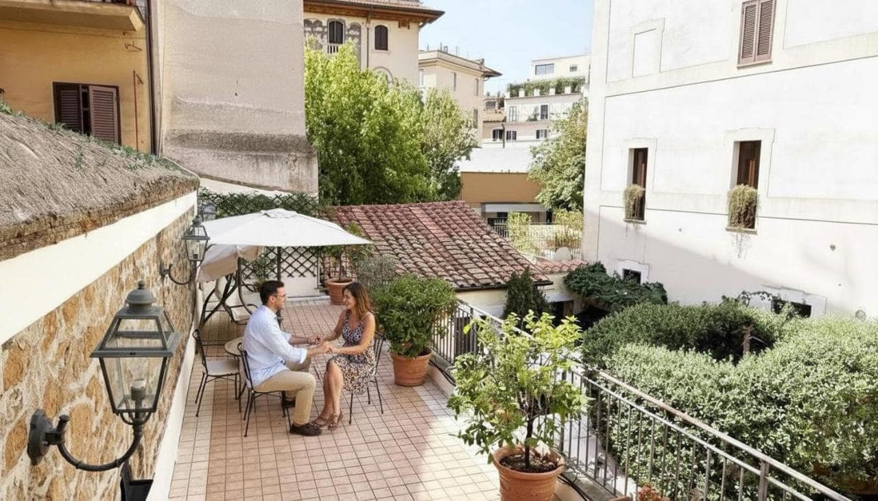 La terrasse sur le toit. © Le Clarisse Trastevere
