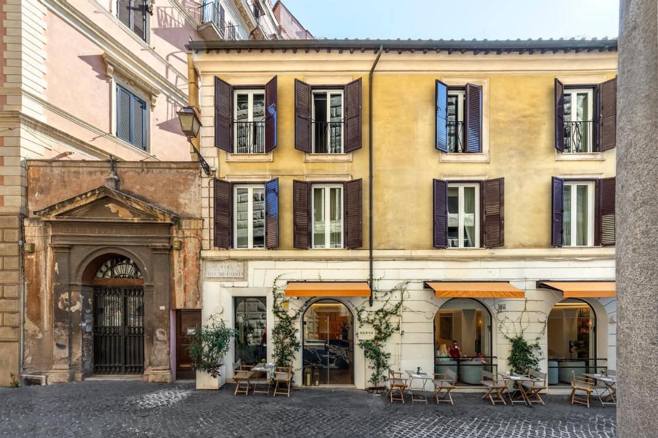 La façade, dans une rue de Monti. © Nerva Boutique Hotel
