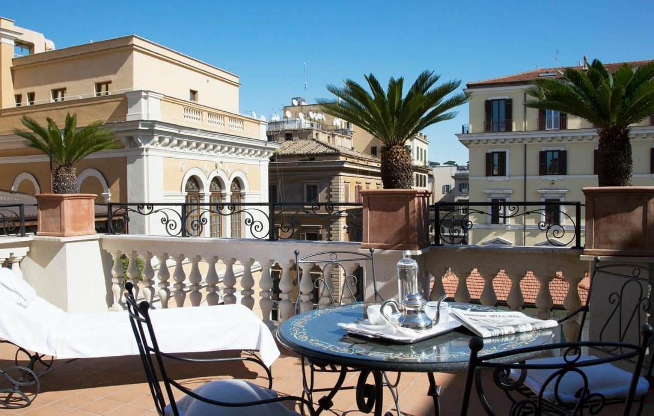 Une terrasse, sur les toits. © Palazzo Dama