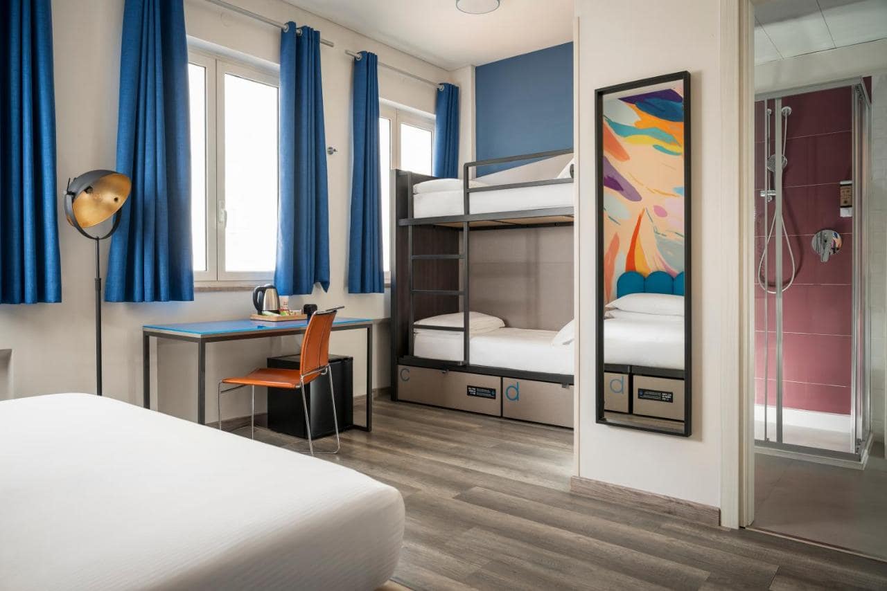 Une chambre privée avec salle d'eau. © The RomeHello