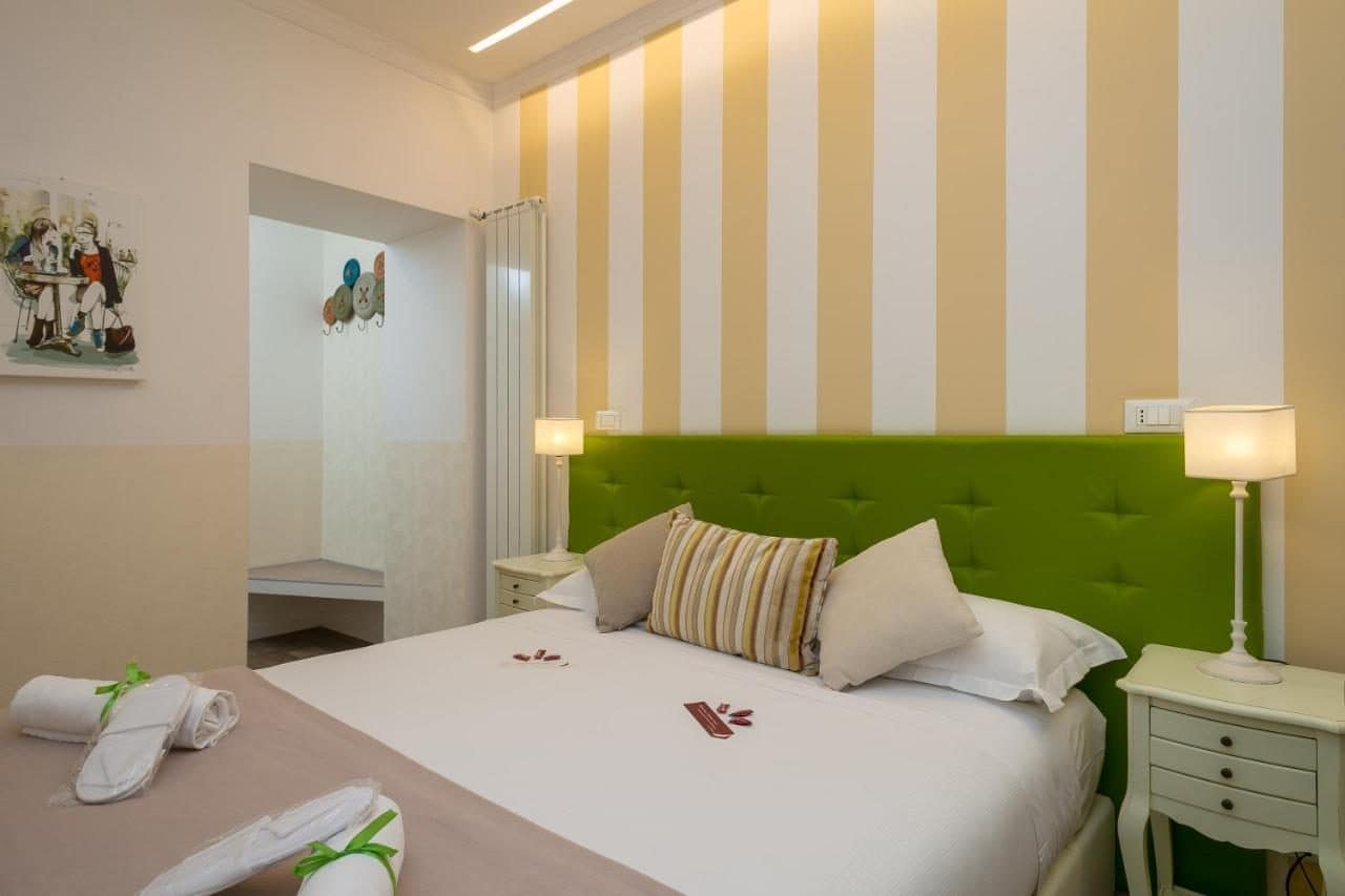 Une chambre, tons verts. © Zefiro Home